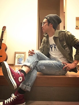 「Denim & Supply Ralph Lauren(デニムアンドサプライラルフローレン)のアイテム(帽子)」を使った、Mt.0344さん(メンズ・170cm)の春コーディネート