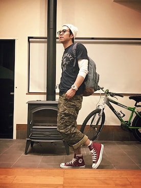 「Denim & Supply Ralph Lauren(デニムアンドサプライラルフローレン)のアイテム(バッグ)」を使った、Mt.0344さん(メンズ・170cm)の春コーディネート