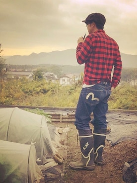 「Denim & Supply Ralph Lauren(デニムアンドサプライラルフローレン)のアイテム(Tシャツ/カットソー)」を使った、Mt.0344さん(メンズ・170cm)の秋コーディネート