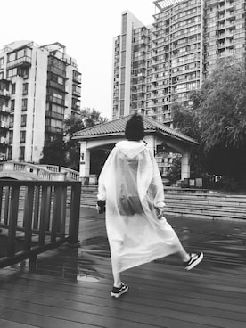 「NIKE(ナイキ)のアイテム(ジャージ)」を使った、张乐美子さん(レディース・162cm)の夏コーディネート