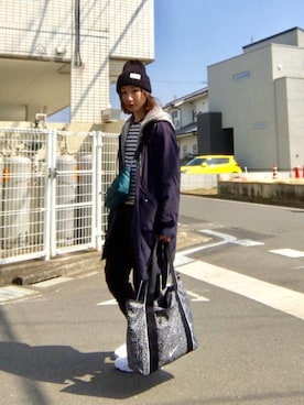「NIKE(ナイキ)のアイテム(トートバッグ)」を使った、Etan*さん(レディース・164cm)の春コーディネート