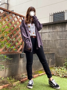 「NIKE(ナイキ)のアイテム(Tシャツ/カットソー)」を使った、すぅさん(レディース・148cm)の秋コーディネート