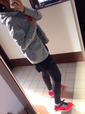 「NIKE(ナイキ)のアイテム(パーカー)」を使った、mamicha!!さん(レディース・150cm)の冬コーディネート