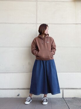 「schott(ショット)のアイテム(スカート)」を使った、AYANEさん(レディース・166cm)の秋コーディネート