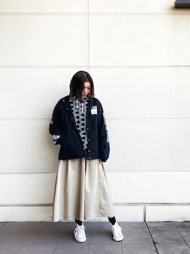 「schott(ショット)のアイテム(スカート)」を使った、AYANEさん(レディース・166cm)の冬コーディネート