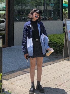 「NIKE(ナイキ)のアイテム(トレンチコート)」を使った、💖 Ki Ki 🇹🇼さん(レディース・164cm)の春コーディネート