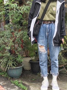 「NIKE(ナイキ)のアイテム(トレンチコート)」を使った、Zさん(レディース・155cm)の冬コーディネート