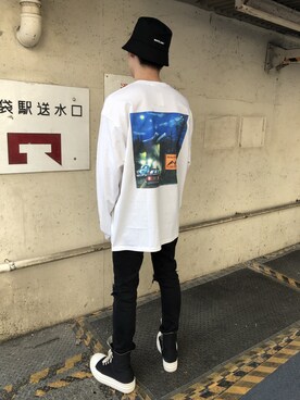 ハヤカワカイさんの「WHITELAND/ホワイトランド/HAT（WHITELAND | ホワイトランド）」を使ったコーディネート
