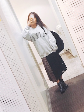 「NIKE(ナイキ)のアイテム(スウェット)」を使った、sachiさん(レディース・150cm)の春コーディネート