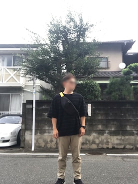 「NIKE(ナイキ)のアイテム(ボディバッグ/ウエストポーチ)」を使った、ユウビットさん(メンズ・168cm・30代)の夏コーディネート