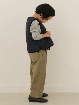 「URBAN RESEARCH DOORS(アーバンリサーチドアーズ)のアイテム(ハンチング/ベレー帽)」を使った、DOORS KIDSさん(キッズ・109cm)の秋コーディネート