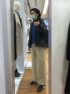 「NIKE(ナイキ)のアイテム(スタジャン)」を使った、Will Huさん(レディース・165cm)の冬コーディネート