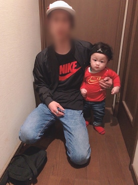 「NIKE(ナイキ)のアイテム(ショルダーバッグ)」を使った、yuikunさん(キッズ・80cm)の秋コーディネート