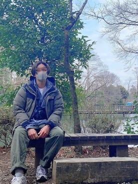 「NIKE(ナイキ)のアイテム(ナイロンジャケット)」を使った、®️🧸さん(メンズ・171cm・20代)の春コーディネート
