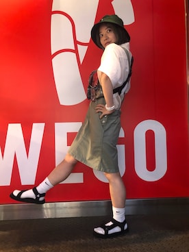 「NIKE(ナイキ)のアイテム(ソックス/靴下)」を使った、あーさん(相互フォロー)さん(レディース・150cm)の夏コーディネート