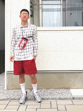 「NIKE(ナイキ)のアイテム(レッグウェア)」を使った、りゅういち先生さん(メンズ・178cm)の夏コーディネート