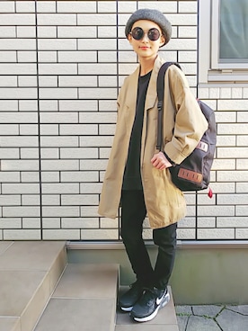 「NIKE(ナイキ)のアイテム(スウェット)」を使った、きゃなこさん(キッズ・150cm)の春コーディネート