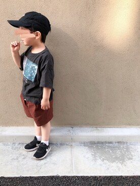 「NIKE(ナイキ)のアイテム(帽子)」を使った、keee◡̈♥︎さん(キッズ・100cm)の春コーディネート