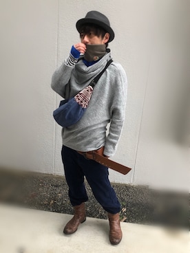 hide104さん(メンズ・162cm)の冬コーディネート