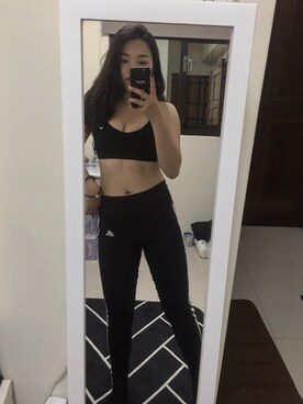 「NIKE(ナイキ)のアイテム(ジャージ)」を使った、香香さん(レディース・153cm)の夏コーディネート
