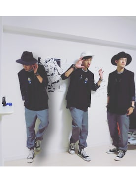 kaze.🍃さんの「converse コンバース ALL STAR HI オールスター ハイ 3206 BLACK(US)（CONVERSE | コンバース）」を使ったコーディネート