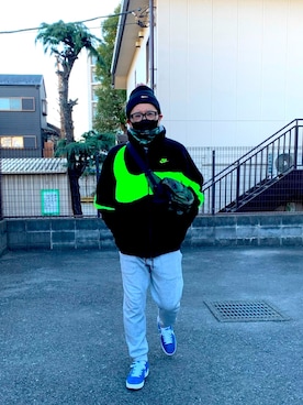 「NIKE(ナイキ)のアイテム(ネックウォーマー/スヌード)」を使った、H☆Mさん(メンズ・171cm)の冬コーディネート