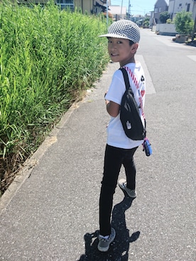 「NIKE(ナイキ)のアイテム(ネックレス)」を使った、royさん(キッズ・130cm)の夏コーディネート