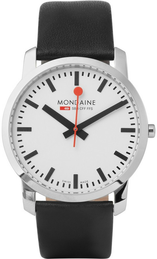 MONDAINE | Mondaine Simply Elegant Stainless Steel and Leather Watch(アナログ腕時計)