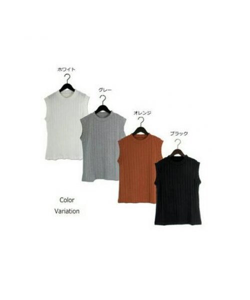 copine(コピン)の「☆再入荷☆大人気ワイドリブノースリーブ(4color)(ニット/セーター・レディース・その他)」の5枚目の写真