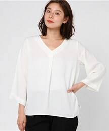actuel | フロントタックVネックブラウス(シャツ/ブラウス)