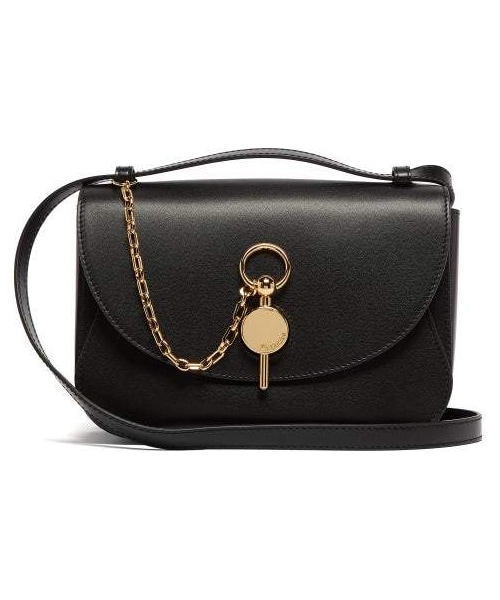 Jw Anderson - Keyts Leather Cross Body Bag - Womens - Blackの1枚目の写真