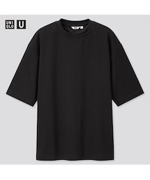 UNIQLO | エアリズムコットンオーバーサイズTシャツ（5分袖）(Tシャツ/カットソー)