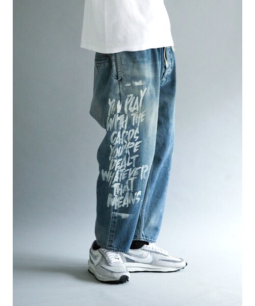 ANACHRONORM アナクロノーム STENCIL DENIM EASY PANTS  STENCIL INDIGOの1枚目の写真