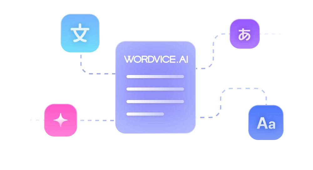 a paper and language icons