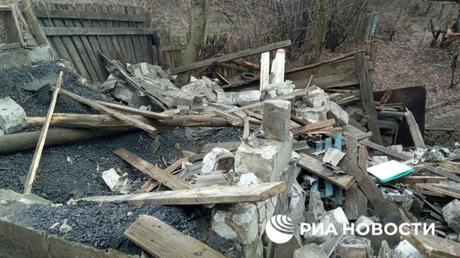 Окраины Горловки и Донецка после обстрела