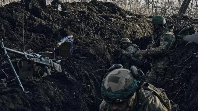 Украинские военные в районе Артемовска