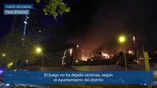 Gran incendio en una planta de reciclaje en París