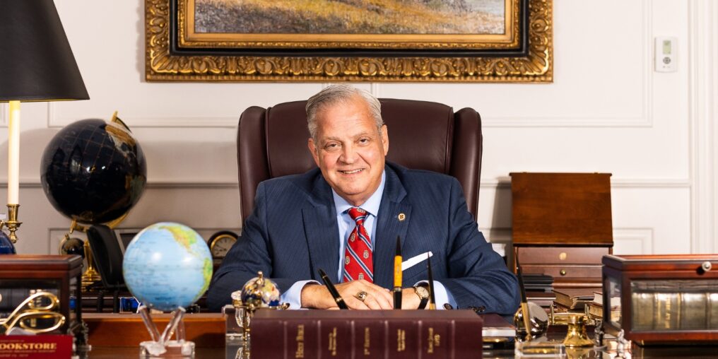 Photo of Dr. Mohler sitting at his desk