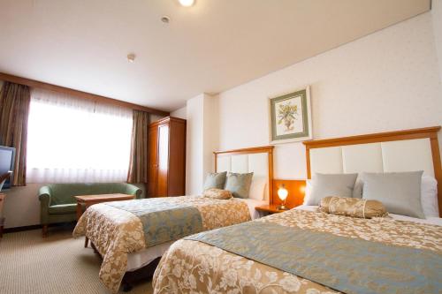 Shohakuen Hotel 객실 침대