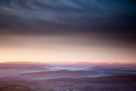 Rhön, Sonnenaufgang, Herbst