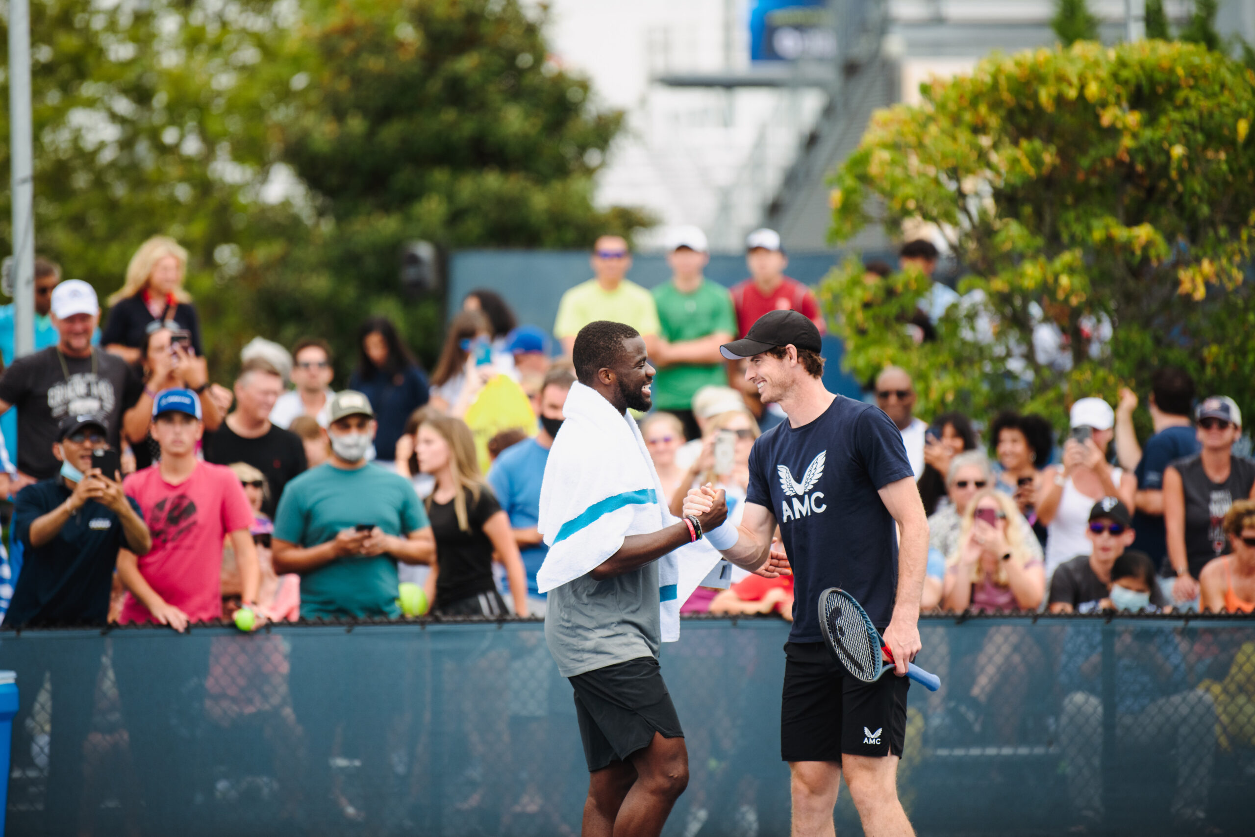 Players shaking hands