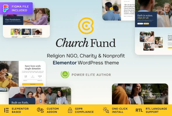 Church Fund - Religion, NGO & Charity WordPress Theme Preview