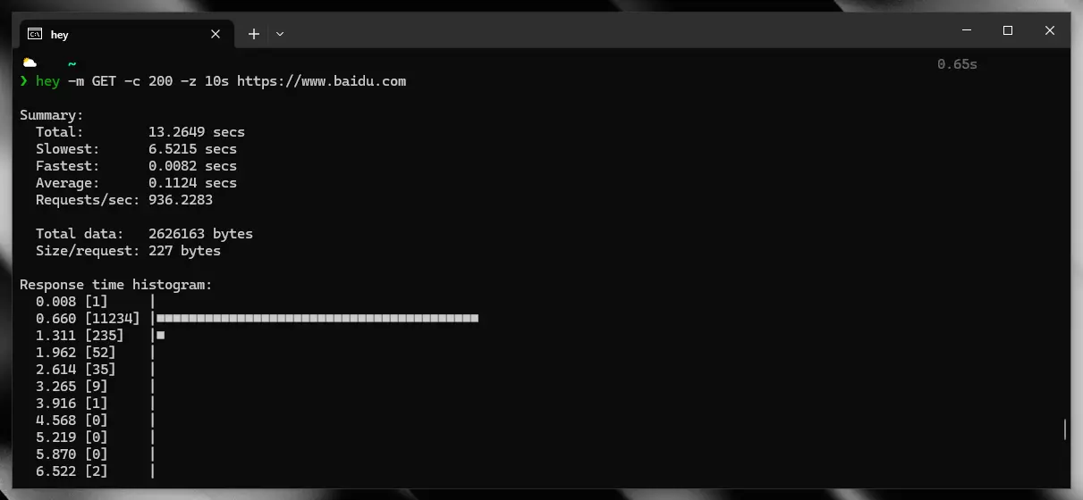 hey- HTTP 负载生成器、ApacheBench (ab) 替换