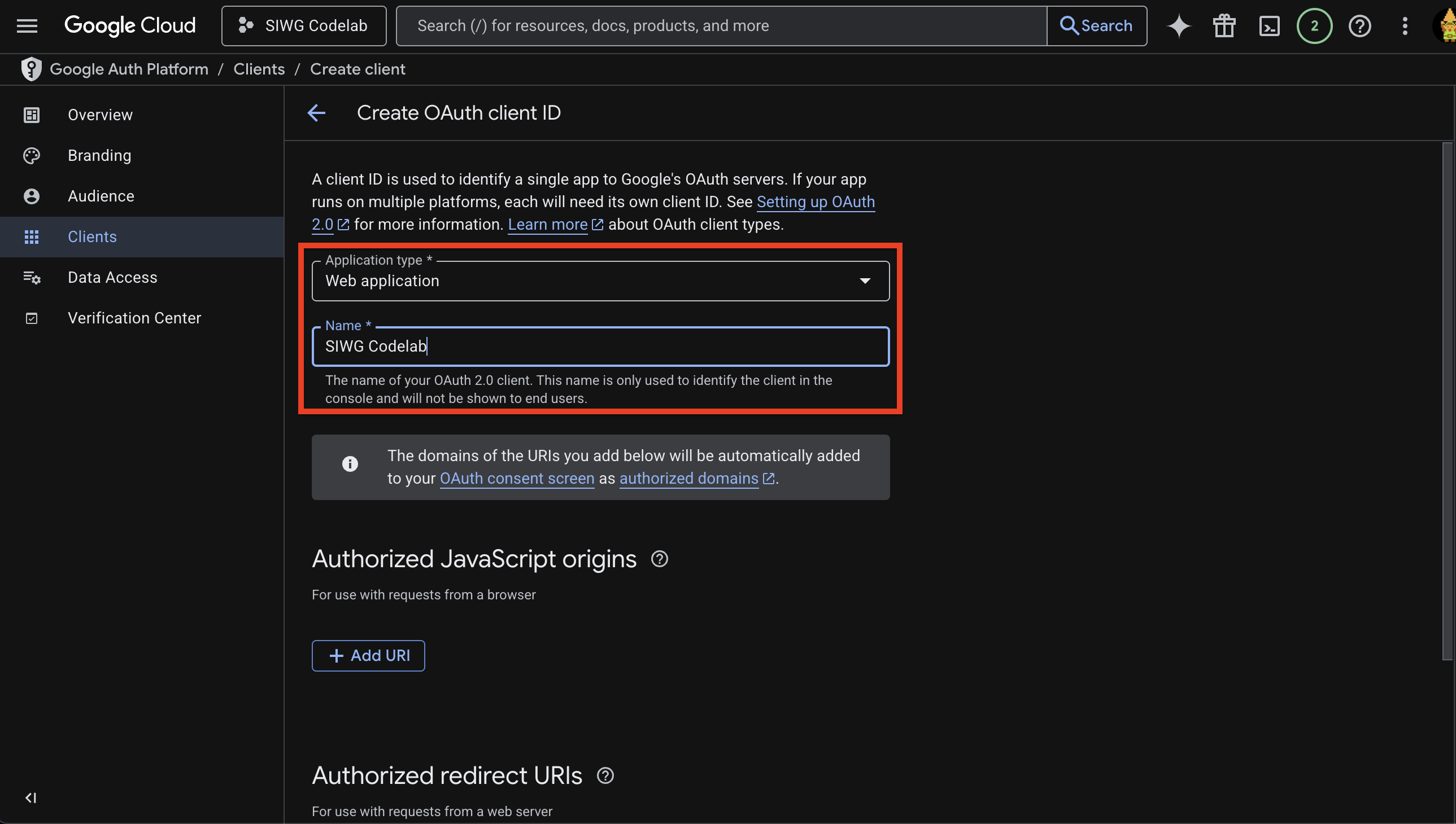 Web Client Details