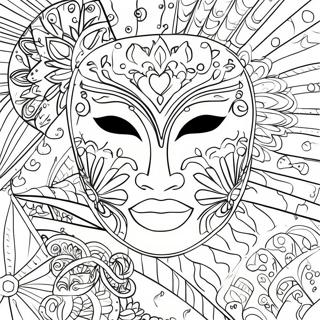 Colorful Mask Coloring Page 10120-8155