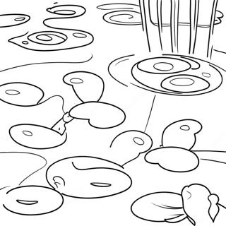 Monet Water Lilies Coloring Page 17650-13923