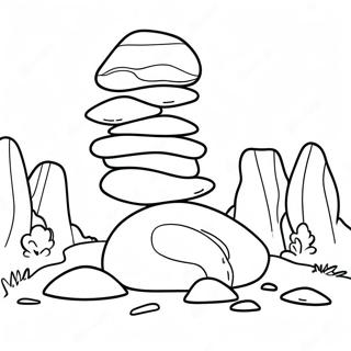 Colorful Rock Formation Coloring Page 3761-2990
