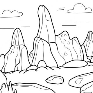 Colorful Rock Formation Coloring Page 3761-2992
