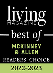 Living Magazine Best of McKinney & Allen Readers’ Choice Award badge for 2022–2023