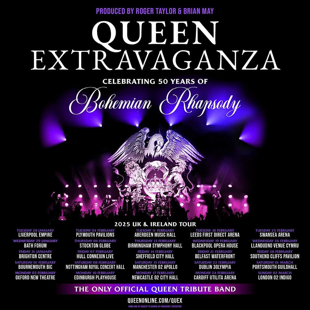 queen tribute band 2025 uk tour dates poster